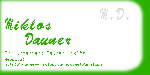 miklos dauner business card